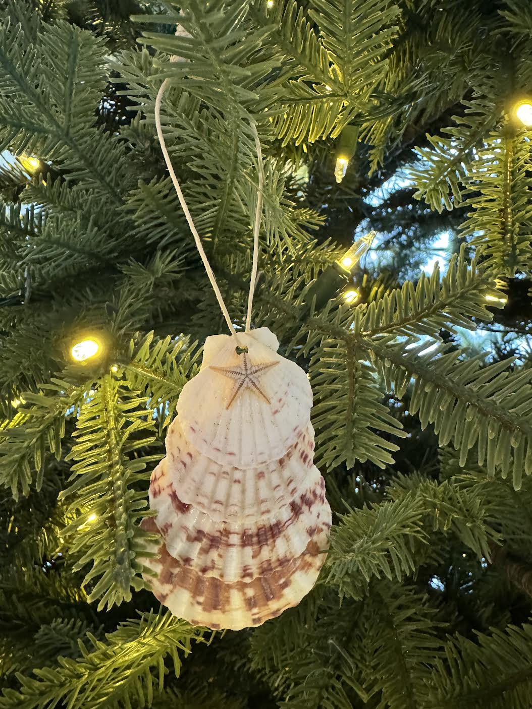 Tiered Seashell & Starfish Ornament
