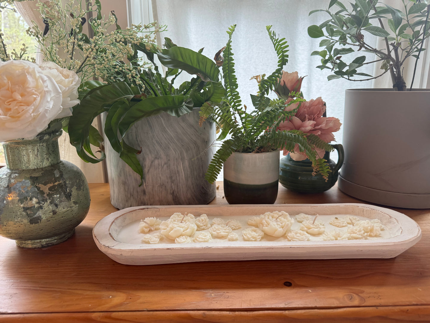 Ten Oxford's Gardens In Bloom Dough Bowl Soy Candle in Peony
