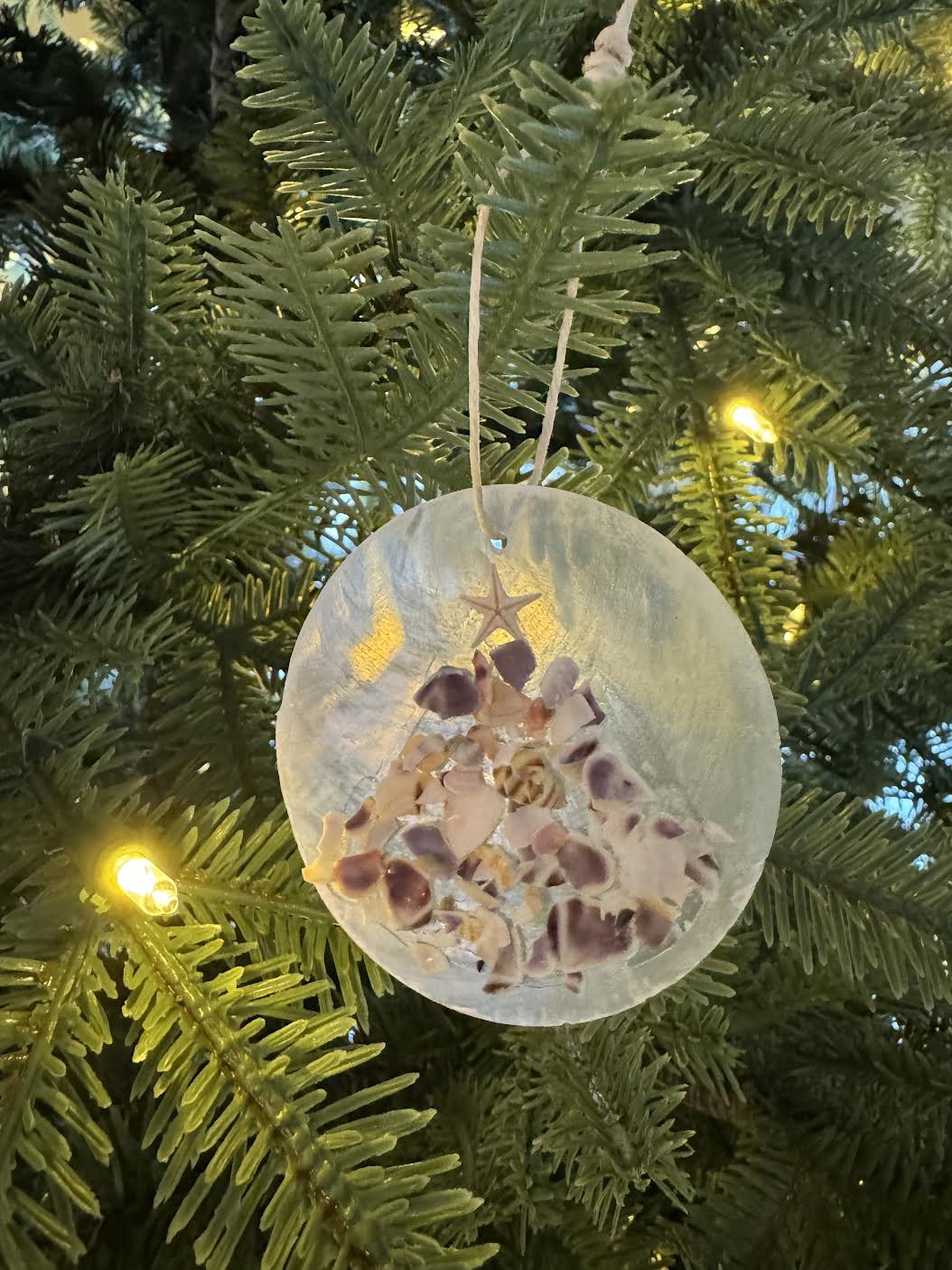 Crushed Seashell Tree Ornament