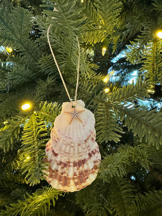 Tiered Seashell & Starfish Ornament