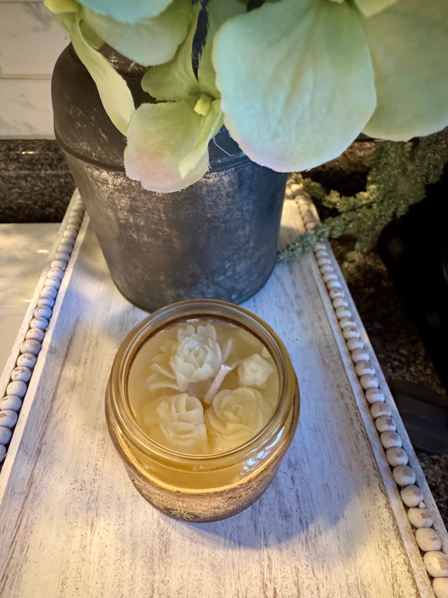 Ten Oxford's Pure Beeswax Mini Blooms Jar Candles