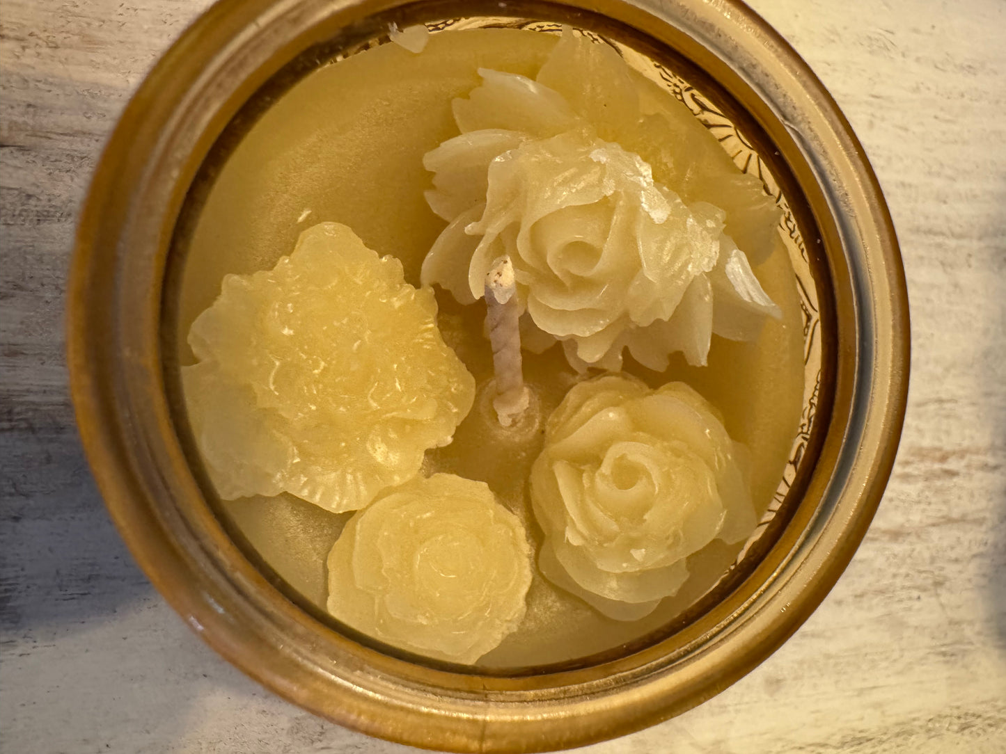 Ten Oxford's Pure Beeswax Mini Blooms Jar Candles