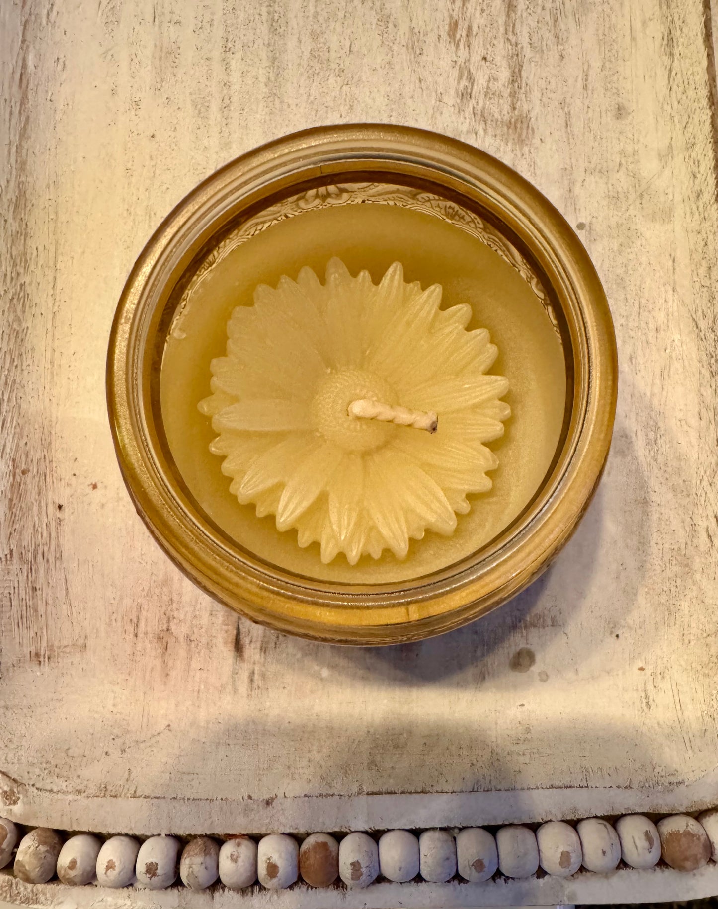 Ten Oxford's Pure Beeswax Mini Blooms Jar Candles