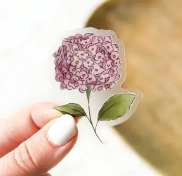 Purple Hydrangea Sticker