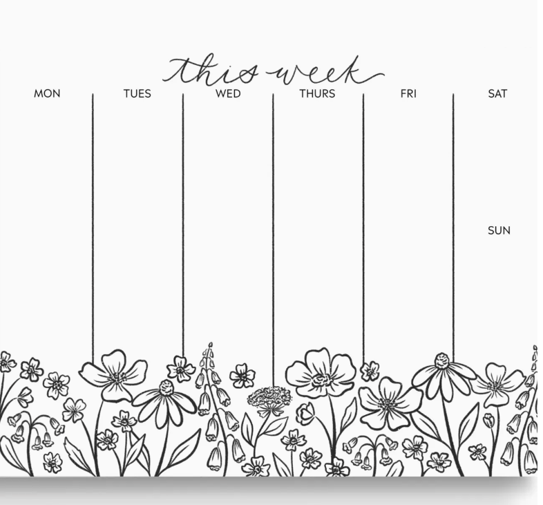 Pressed Florals Weekly Planner