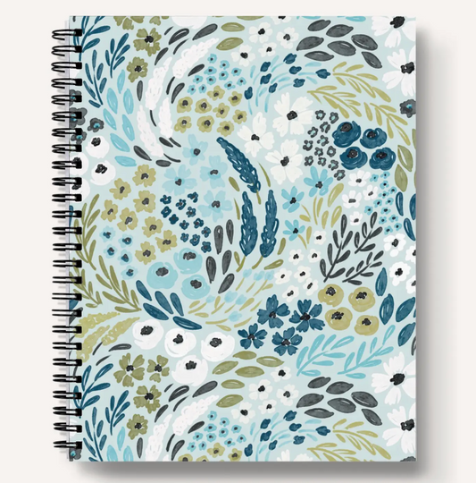 Waterfall Floral Spiraled Notebook