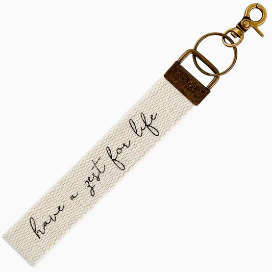 Have a Zest for Life Canvas Keychain