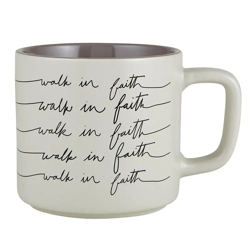 Stoneware Walk In Faith Mug